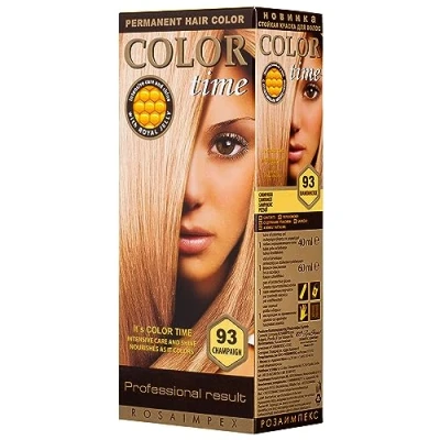 Afbeelding van Colour Time permanente kleurgel, verrijkt met koninginnengelei en vitamine C, haarkleur, kleur 93 champagne, 100 ml