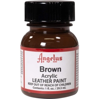 Afbeelding van Angelus Leather Acrylic Paint textielverf voor leren stoffen acrylbasis Brown 29,5ml