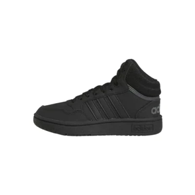 Afbeelding van adidas Hoops Mid Sneakers, uniseks, kinderen, Core Zwart/Core Zwart/Grijs Zes