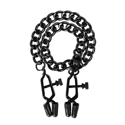 Afbeelding van Zwarte Metalen Tepelklemmen Guilty Pleasure