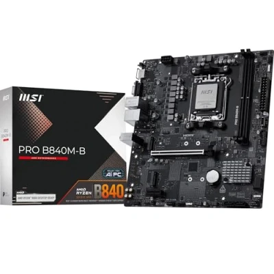 Afbeelding van MSI PRO B840M B AM5 mATX MB Moederbord Socket AMD chipset AMD® B840