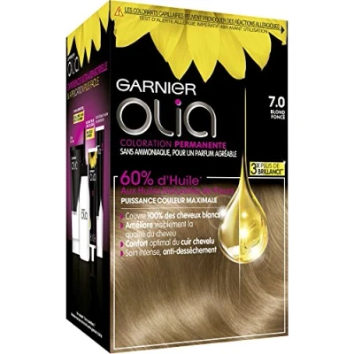 Afbeelding van NYX PROFESSIONAL MAKEUP Garnier Olia Permanente haarkleur, zonder ammoniak, met natuurlijke bloemoliën, donkerblond (7.0)