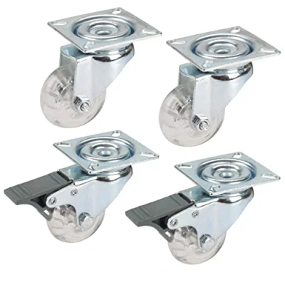 Afbeelding van Dörner + Helmer 2 stuks 450551 zwenkwielen met totale vergrendeling 50 x 20 mm draagkracht 40 kg