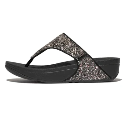Afbeelding van FitFlop Lulu Multi Tonal Glitter Toe Post Sandals Vrouwen Zwart