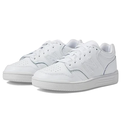 Afbeelding van New Balance 480 Trainingsschoen voor kinderen, Maat: 32.5, White Leer en textiel