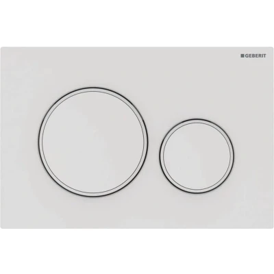 Afbeelding van Geberit Sigma20 bedieningsplaat, voor 2 toets spoeling, ringen wit