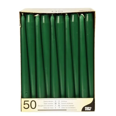 Afbeelding van Kerzen &amp; Brennzubehör 50 lampen Ø 2,2 cm 25 donkergroen