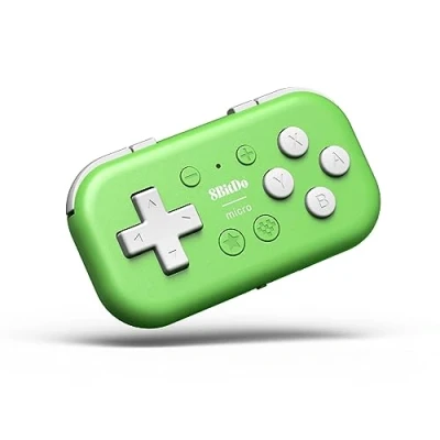 Image de 8Bitdo Micro Bluetooth Gamepad Pocket sized Mini Controller for Switch, Android, and Raspberry Pi, Support Keyboard Mode (Green)