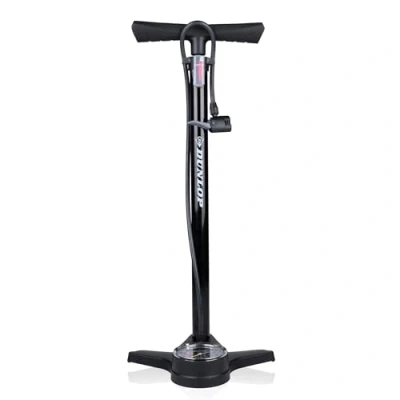 Afbeelding van Dunlop Fietspomp met Drukmeter Dubbel Ventiel Hollands Ventiel/ Frans Autoventiel