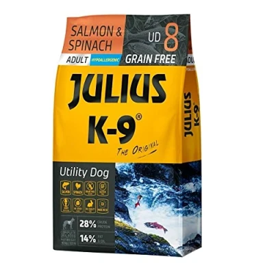 Afbeelding van Julius K9 Graanvrij en hypoallergeen hondenvoer hondenbrokken op zalm &amp; aardappel basis voor volwassen honden 3kg