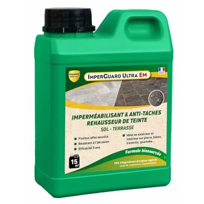 Afbeelding van ImperGuard Ultra EM nat effect impregneermiddel, vuilafstotend, zonder oplosmiddel, kleur steen, beton, 15 m², effectief 5 jaar