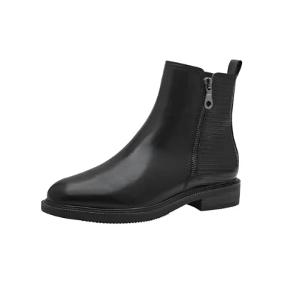 Afbeelding van Marco Tozzi Korte laarzen, Dames, Maat: 36, Black comb Leer/ synthetisch