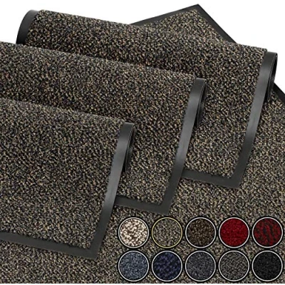 Afbeelding van GadHome deurmat Bruin grijs 40x60 cm entree waterdicht wasbaar slijtvast vuilvanger Antislip voor voordeur, gang, entree, keuken, slaapkamer