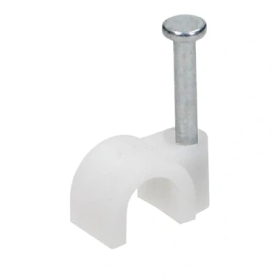Afbeelding van Miratic Ronde kabelbinders voor het bevestigen van draden, kabelhouder kunststof, 100 stuks, witte kabelhaken, verschillende diameters naar keuze (12 mm)