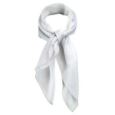 Afbeelding van TigerTie Fijne chiffon sjaal voor dames, effen, afmetingen: 58 x cm, Lichtgrijs