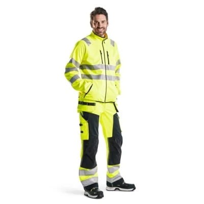 Afbeelding van Blaklader Werkbroek softshell High Vis 1567 2517 Geel/Zwart C60