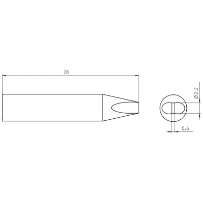 Afbeelding van Weller RTU 022 S MS Soldeerpunt Beitelvorm Lengte soldeerpunt: 28 mm Inhoud: 1 stuk(s)