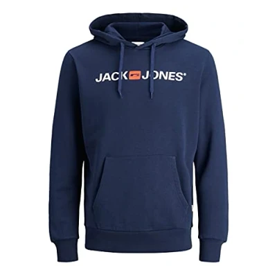 Afbeelding van JACK &amp; JONES Heren hoodie logo, blauw (Insignia Blue/Reg Fit), L