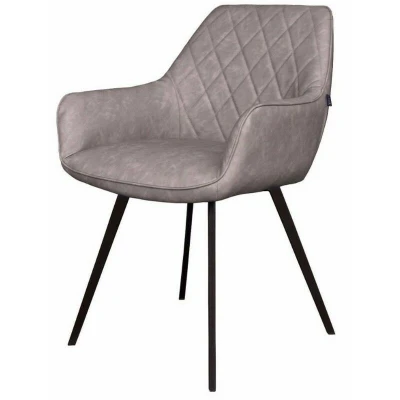 Afbeelding van Karl eetkamerstoel PU leer grijs/beige