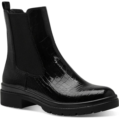 Afbeelding van Tamaris MIT Touchit Korte laarzen, Dames, Maat: 36, Black croco Imitatieleer/ textiel