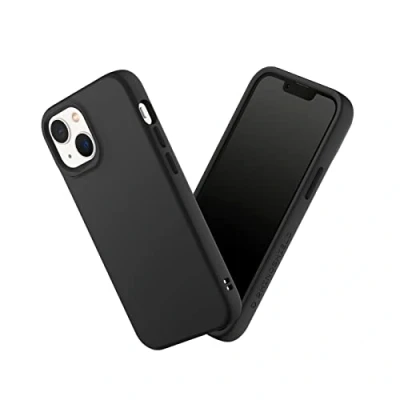 Afbeelding van RHINOSHIELD SolidSuit beschermhoes compatibel met iPhone 13 Mini, SolidSuit, dunne schokabsorberende technologie en premium matte afwerking, verwisselbare fotolens, klassiek zwart