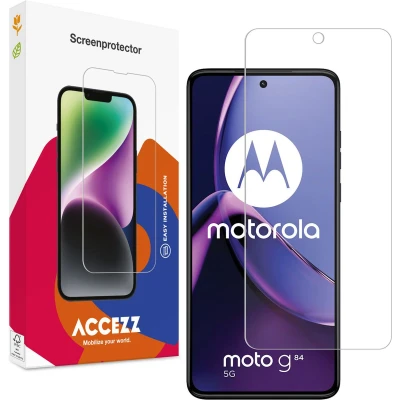 Afbeelding van Accezz Screenprotector Geschikt voor Motorola Moto G84 Gehard Glas