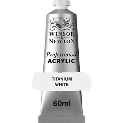 Afbeelding van Winsor &amp; Newton 2320644 Professionele acrylverf, hoge dekking, kunstenaarskwaliteit, lichtecht 60ml Tube, Titanium White