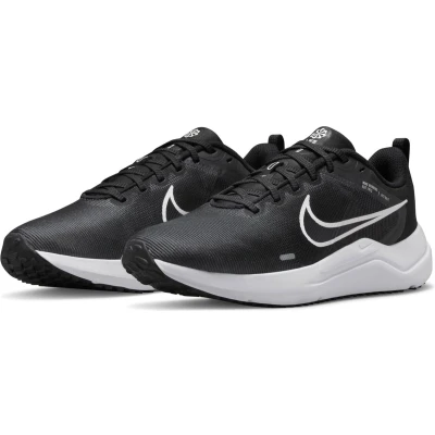 Afbeelding van Nike Performance Downshifter 12 Hardloopschoenen neutraal, Dames, Maat: 38, Black/white/smoke grey/pure platinum/grey fog Textiel/ synthetisch