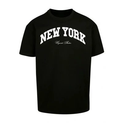 Afbeelding van Upscale by Mister Tee NEW YORK College Tshirt print, Heren, Maat: Large, Black