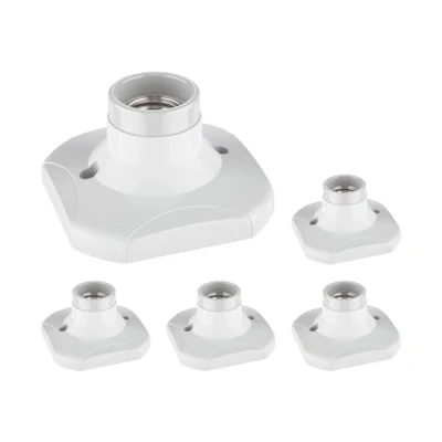 Afbeelding van ledscom.de 5 stuks ELEKTRA plafondlamp/lampfitting, porselein, wit, 1 x E27 max. 60 W