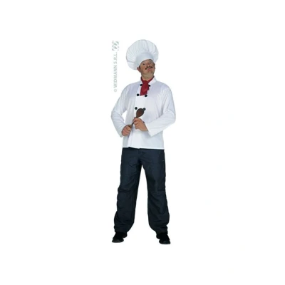 Image de Set Cuisinier ( Coiffe + Casaque Foulard) Blanc Taille Unique