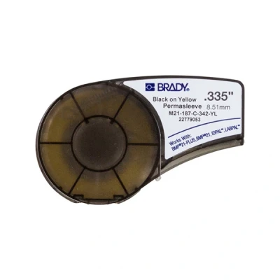 Image de M210 LAB Brady M21 187 C 342 YL ruban thermorétractable tube noir sur jaune 8,51 mm x 2,10 m (d&#039;origine)
