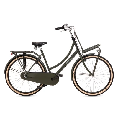 Afbeelding van Popal Daily Dutch Basic+ N3 Transportfiets Stadsfiets Dames 47 centimeter Army Green