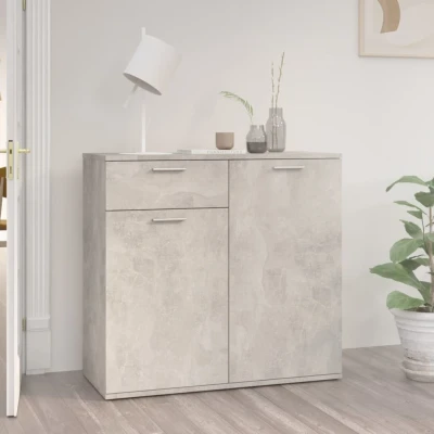 Afbeelding van Dressoir 80x36x75 cm spaanplaat betongrijs