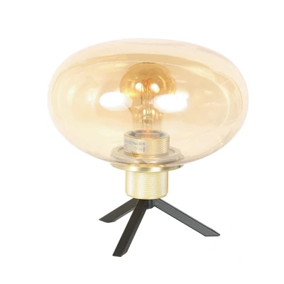 Afbeelding van Steinhauer tafellamp Reflexion amberkleurig metaal 22 cm E27 fitting 2681ME