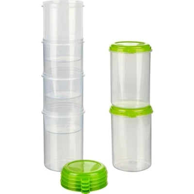 Afbeelding van MiraHome Vershouddoos vriescontainer Oostenrijk Quality 1L rond hoog (6 stuks) groen