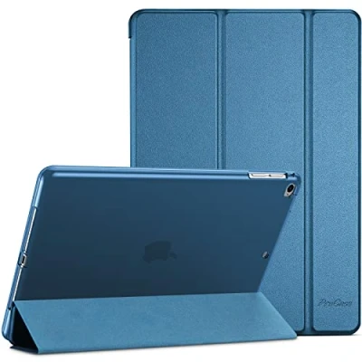 Afbeelding van ProCase Schokbestendige hoes voor iPad 9,7 inch 2017/2018 5e / 6e generatie, Air 1/2, beschermhoes, standfunctie en slaapfunctie, automatische wekker eendenblauw