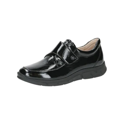 Afbeelding van CAPRICE Damen Slipper aus Leder mit Klettverschluss, Schwarz (Black Naplak), 36 EU