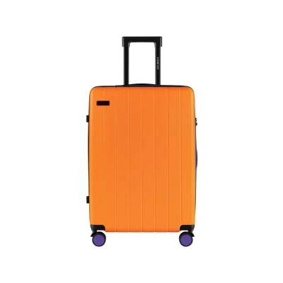 Afbeelding van ETERNITIVE Koffer Reiskoffer van ABS Harde met TSA slot 4 wielen 360 Lichte koffer, Oranje, Gemiddeld