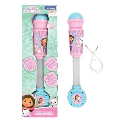 Afbeelding van Lexibook, Gabby et la Maison Magique, Microphone Lumineux pour Enfant, Jeu Musical, Haut Parleur intégré, Effets Lumineux, Prise Aux in, Bleu/Rose, MIC90GDH