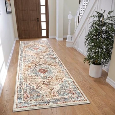 Afbeelding van Vloerkleed Strozzi Beige / Blauw 80 x 240 cm Dekbed Discounter.nl