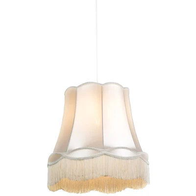 Afbeelding van QAZQA Retro hanglamp crème 45 cm Granny