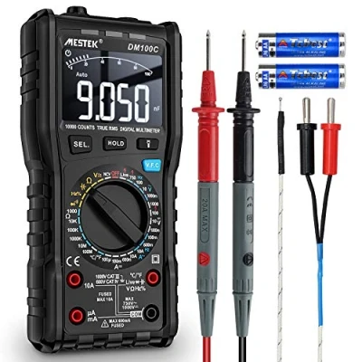 Afbeelding van MESTEK Digitale Multimeter Professionele Elektrische Tester TRMS Stroom AC spanning DC Automatisch/Handmatig Ture RMS Temperatuur Weerstand Diode Frequentie Capaciteit Continuïteit Dioden