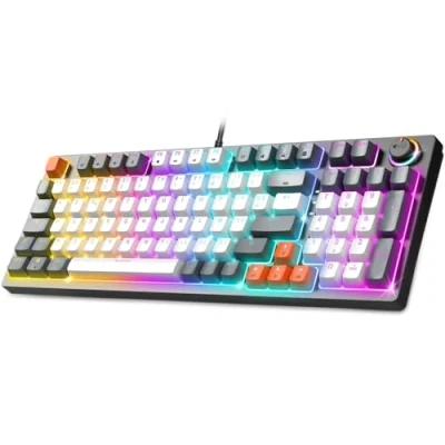 Afbeelding van XPERT K350: Compact gamingtoetsenbord met 97 mechanische toetsen bruin / N Key Rollover 100% anti ghosting RGB achtergrondverlichting 11 modi verwisselbare schakelaars: 2 extra schakelaars