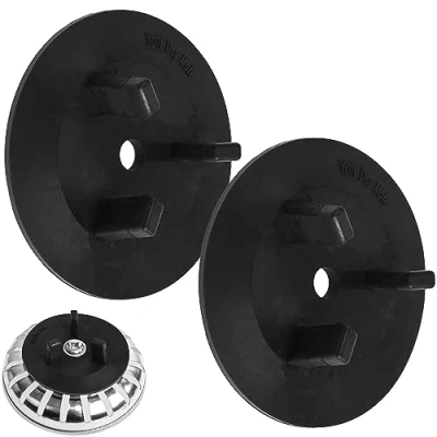 Afbeelding van Set van 2 vervangende afdichtingen, compatibel met IKEA ATLANT en DOMSJÖ sifon, rubber, zwart, voor schroeven op zeefmand, gootsteenstop, reparatie gootsteenstop