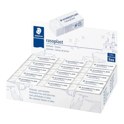 Afbeelding van Staedtler 30 stuks witte kunststof gum