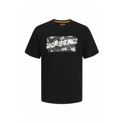 Afbeelding van JACK&amp;JONES JJHAWAII SHAPE TEE SS CREW NECK LN Heren T shirt Black