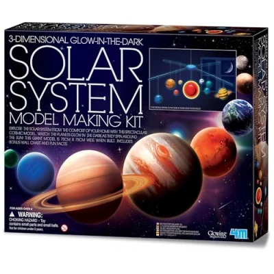 Afbeelding van 4M Make &amp; Play: Solar System 75x75cm, Bouwen en schilderen, doos 28.5x37.5x6.5cm, Goedgekeurd aanbevolen Wetenschapsmuseum Londen