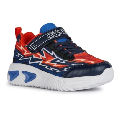 Afbeelding van Geox J Assister Boy B Sneakers voor jongens, marineblauw/oranje