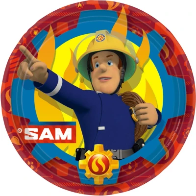 Afbeelding van AMSCAN 8 Brandweerman Sam borden 23 cm